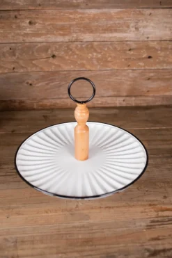 Decorator's Warehouse 15" Vintage Metal & Wood Serving Tray with Handle > Christmas Sale|Christmas Decor