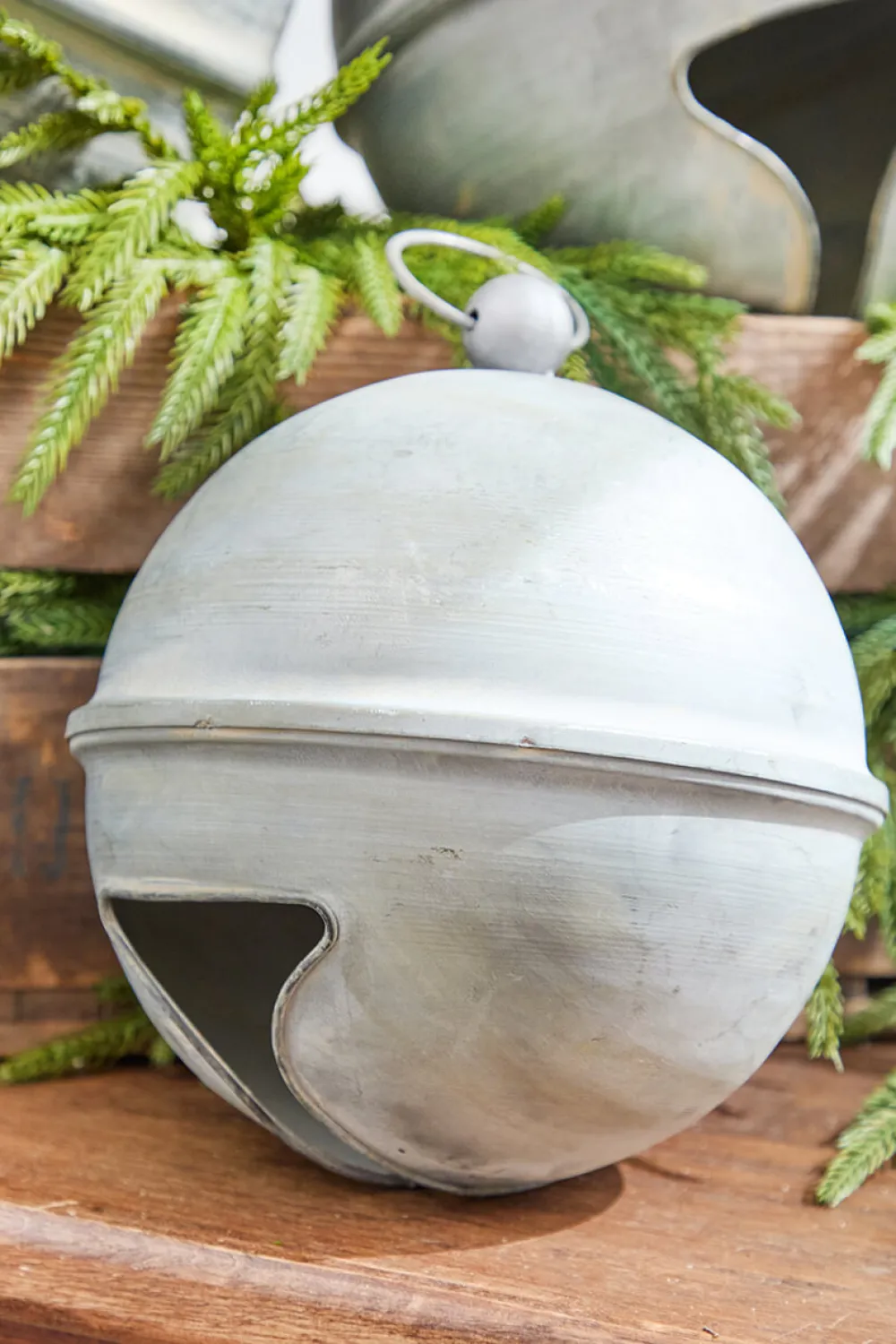 Decorator's Warehouse 8" Weathered Tin Jingle Bell Christmas Ornament > Christmas Decor|Believe