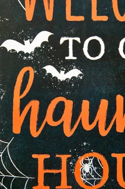Decorator's Warehouse 10" Welcome To Our Haunted House Sign > Halloween|Halloween
