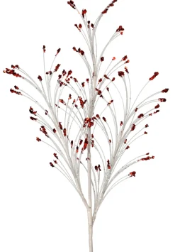 Decorator's Warehouse 36” White and Red Glitter Grass Spray > Christmas Sale|Christmas Sprays