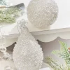 Decorator's Warehouse 4" - 6" White Beaded Glass Ornament > White Christmas|Christmas Decor