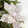 Decorator's Warehouse 22" White Confetti Poinsettia Stem > Christmas Decor|Valentine'S Decor