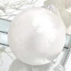 Decorator's Warehouse 6.75" White Frost Glass Ball Ornament > White Christmas|Christmas Decor