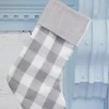 Decorator's Warehouse White & Gray Checkered Stocking > Christmas Textiles|Kristin'S Picks