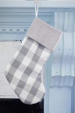 Decorator's Warehouse White & Gray Checkered Stocking > Christmas Textiles|Kristin'S Picks