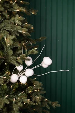 Decorator's Warehouse 24” White Snowball Spray > North Pole Party|Peppermint
