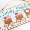 Decorator's Warehouse 12" White Tan Turquoise Pink Red "Candy Land Express" Sign > Santa'S Sweet Shoppe|Christmas Decor