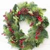 Decorator's Warehouse 29" Winter Foliage & Magnolia Leaf Wreath > Cardinal|Christmas Decor