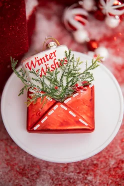 Decorator's Warehouse 4” Winter Wishes Glass Ornament > Christmas Decor|Christmas Ornaments