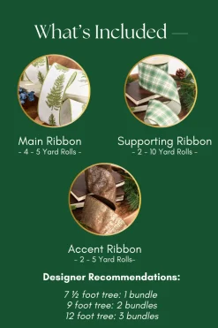 Decorator's Warehouse Winter Woodland Ribbon Mini Bundle > Christmas Ribbon|Christmas Decor
