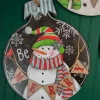 Decorator's Warehouse 18.9” Wood and Metal Snowman Ornament Plaque > Christmas Sale|Christmas Decor