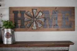 Decorator's Warehouse 31" Wood and Metal Windmill "Home" Sign > Christmas Sale