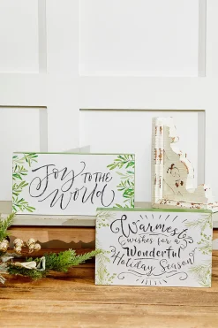 Decorator's Warehouse 9" Wooden Christmas Sign > Luxe Noel|Nativity Scene