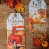 Decorator's Warehouse 16” Wood Harvest Wall Hanging Decor Red Truck & Pumpkins > Fall Decor|Fall Decor