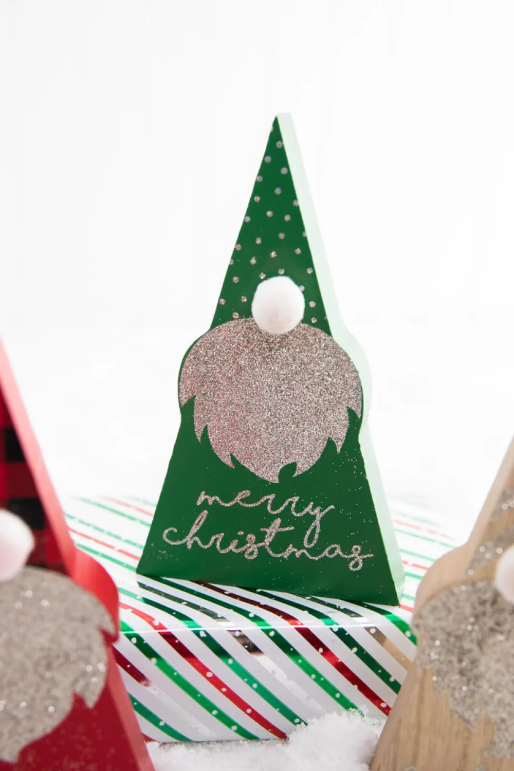 Decorator's Warehouse 6.5" Wood Holiday Gnome > Christmas Accents|Christmas Decor