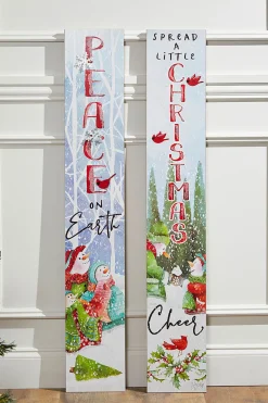 Decorator's Warehouse 42" Wood Holiday Porch Sign > Christmas Decor