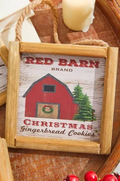 Decorator's Warehouse 5.5" Wood Holiday Scene Hanging Sign > Christmas Ornaments|Farmhouse