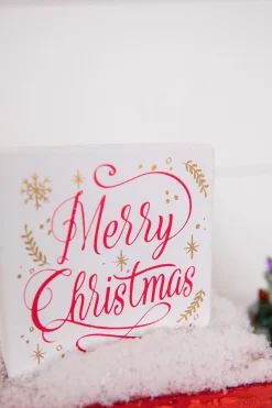 Decorator's Warehouse 4” Wood Holiday Sign > Christmas Accents|Christmas Decor