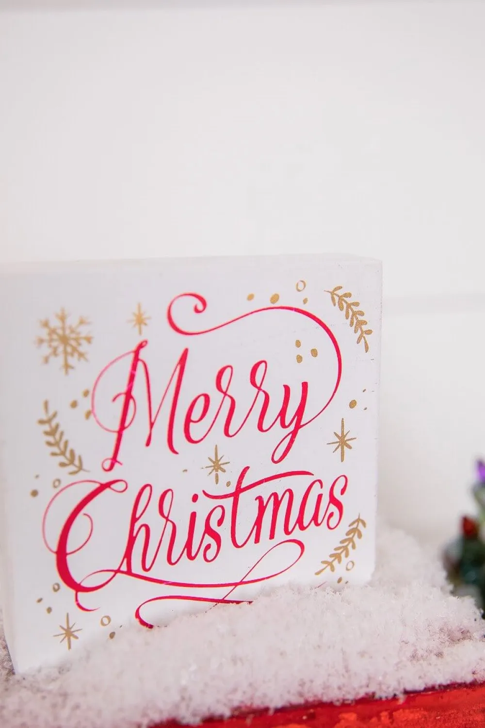 Decorator's Warehouse 4” Wood Holiday Sign > Christmas Accents|Christmas Decor