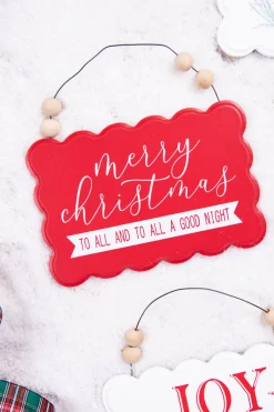 Decorator's Warehouse 6.6” Wood Holiday Sign Ornament > Christmas Ornaments|Christmas Accents