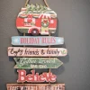 Decorator's Warehouse 22.4” Wood Holiday Sign w/ Vehicle > Christmas Decor