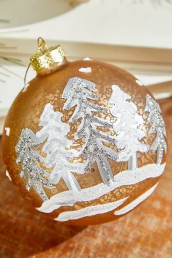 Decorator's Warehouse 4" Woodland Scene Glass Ornament > Christmas Decor|Christmas Ornaments