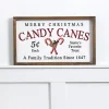 Decorator's Warehouse 17” Wood & Metal Candy Canes Wall Sign > Gingerbread|Christmas Decor