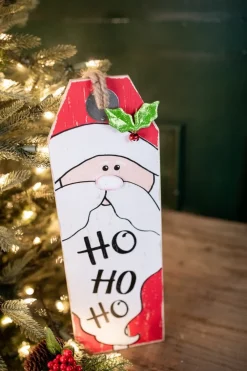 Decorator's Warehouse 15.75” Wood Santa & Snowman Wall Hanging Decor > North Pole Party|Christmas Decor