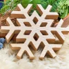 Decorator's Warehouse 9" Wood Snowflake > Christmas Ornaments|Winter Woodland