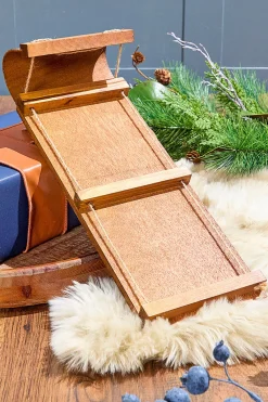 Decorator's Warehouse 16.5" Wood Toboggan Ornament > Christmas Decor|Christmas Ornaments