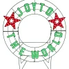 Decorator's Warehouse 40" Wreath - Joy to the World with Stars with 223 Lights > Outdoor Lighting|Lit Signs