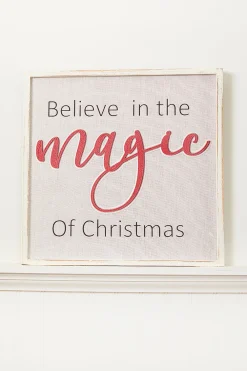 Decorator's Warehouse 16"x16" "Believe In The Magic Of Christmas" Wall Decor > Believe|Christmas Accents