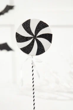 Decorator's Warehouse 18" x 5" Black and White Lollipop Pick > Halloween|Halloween