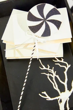 Decorator's Warehouse 18" x 5" Black and White Lollipop Pick > Halloween|Halloween