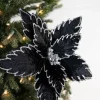 Decorator's Warehouse 22” x 13" Black Poinsettia Stem > Nutcracker|Christmas Flowers