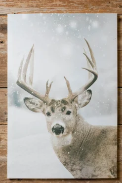 Decorator's Warehouse 16 x 24” Buck Deer In Snowy Field Print > Christmas Sale|Christmas Decor