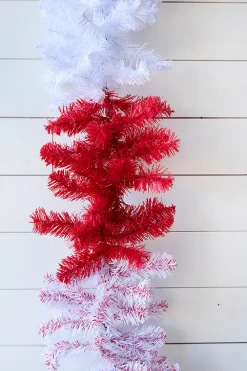 Decorator's Warehouse 9'x12" Caprico Red/White Garland > Christmas Decor|Patriotic Decor