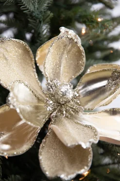 Decorator's Warehouse 22” x 10" Champagne Magnolia Stem > Christmas Decor|Natural Elegance
