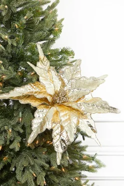 Decorator's Warehouse 26" x 20" Champagne Metallic Christmas Stem > Gold & Champagne|Natural Elegance