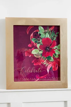 Decorator's Warehouse 16" x 18" Floral Wood Wall Decor > Jewel Tones|Christmas Decor