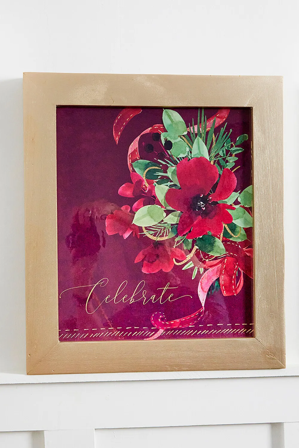 Decorator's Warehouse 16" x 18" Floral Wood Wall Decor > Jewel Tones|Christmas Decor