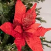 Decorator's Warehouse 21” x 21" Giant Velvet Glitter Poinsettia Stem > Nutcracker|Classic Christmas