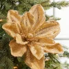 Decorator's Warehouse 24" x 10" Gold Micro Beaded Sequins Magnolia Stem > Nutcracker|Christmas Decor