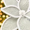 Decorator's Warehouse 19" x 12" Grey & White Poinsettia Stem > Sage & Pearl|2026 New Additions