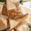Decorator's Warehouse 24” x 12" Jeweled Edge Regal Poinsettia Stem > Gold & Champagne|Natural Elegance