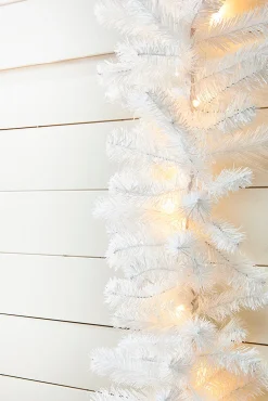 Decorator's Warehouse 9' x 12" LED White Crystal Spruce Garland > White Christmas|Christmas Decor