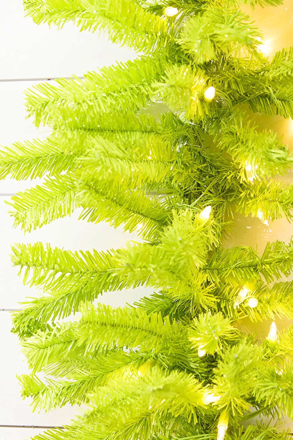Decorator's Warehouse 9' x 14" Lime Green Garland with LED Lights > Christmas Decor|Outdoor Lighting