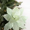 Decorator's Warehouse 20” x 14" Mint Sugared Poinsettia Stem > Best Sellers|Santa'S Sweet Shoppe