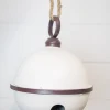 Decorator's Warehouse 9" x 11.5” Oversized White Jingle Bell with Rope Hanger-Large > Christmas Decor|Christmas Ornaments