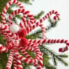 Decorator's Warehouse 20" x 11" Peppermint Loop Poinsettia > Christmas Decor|Christmas Flowers